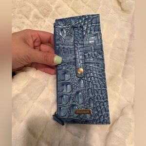 Brahmin Blue Croc Card Case
